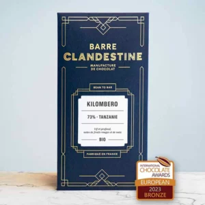 Tablette Chocolat Kilombero 73% Tanzanie de Barre Clandestine