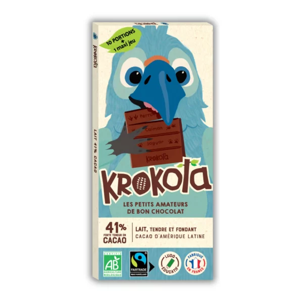 Krokola Tablette BIO Chocolat au lait 41% cacao