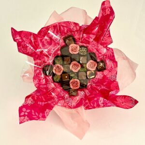 Bouquet rose de chocolat